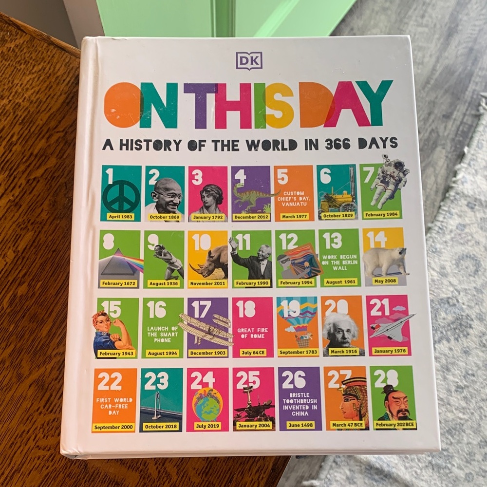 On This Day — White Multicolor Coffee Table Book